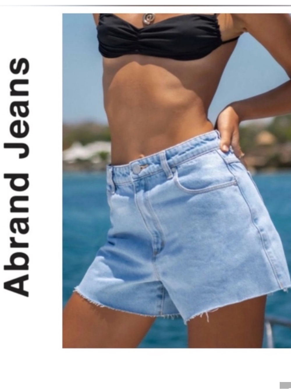 Abrand Light Blue High Rise Venice Denim Shorts